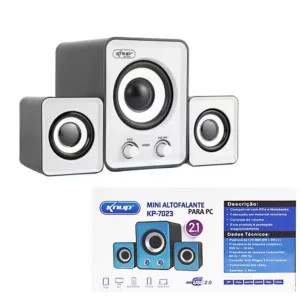 Caixa de SOM Knup Subwofer 12W RMS Kp-7023