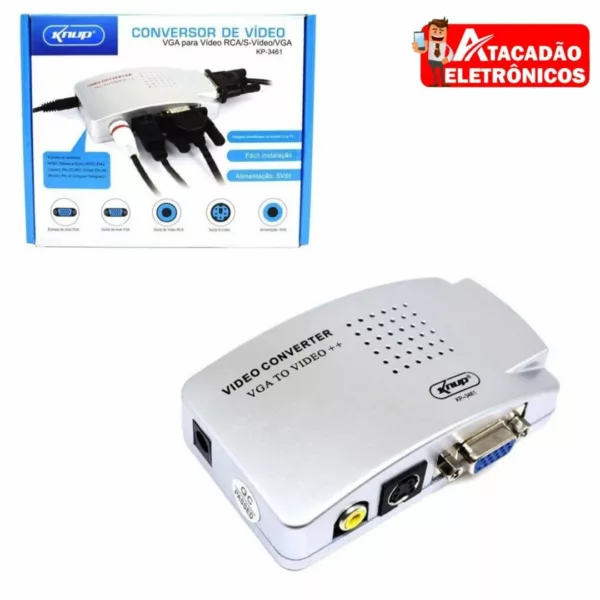 Conversor de Video VGA para Video RCA Knup Kp-3461