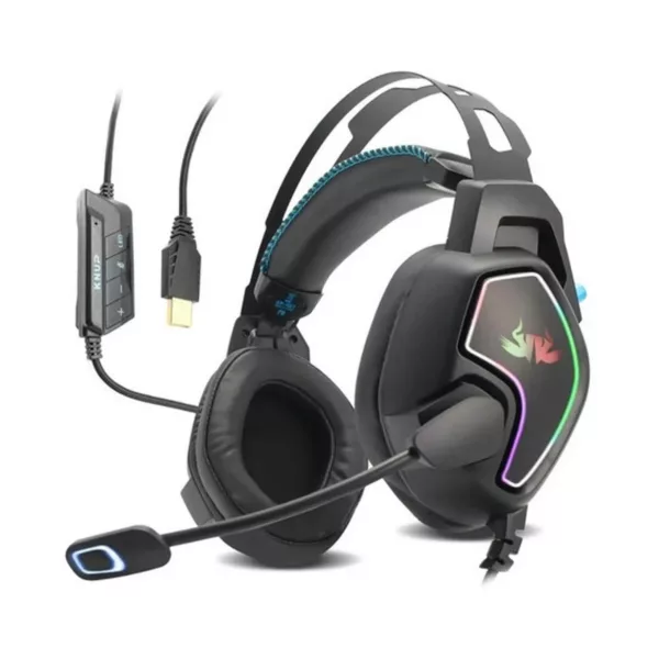 Fone de Ouvido Gamer LED Headset Knup Kp-487