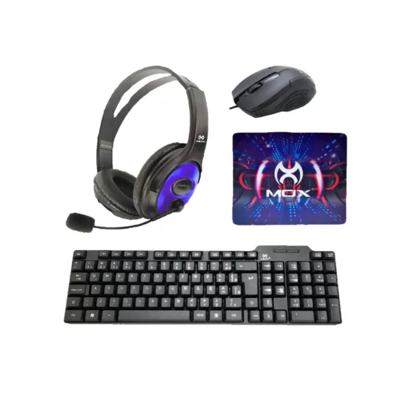 KIT Gamer Teclado Fone Mouse Mox-km600