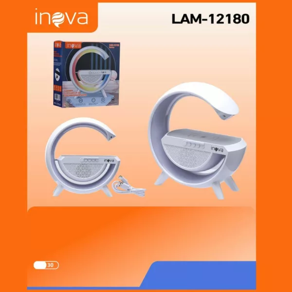 Luminaria RGB C/caixa de SOM e Carregador Indução Inova Lam-12180