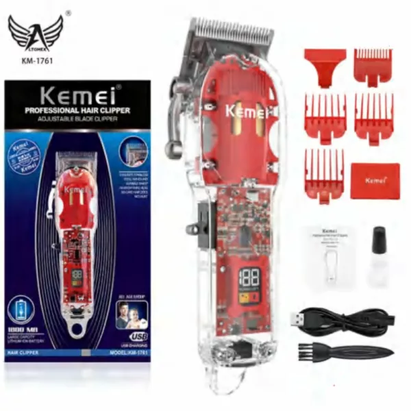 Máquina de Cortar Cabelo Kemei Km-1761